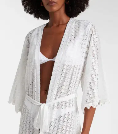 Melissa Odabash Tali scalloped sheer kaftan | Thumbnail 5