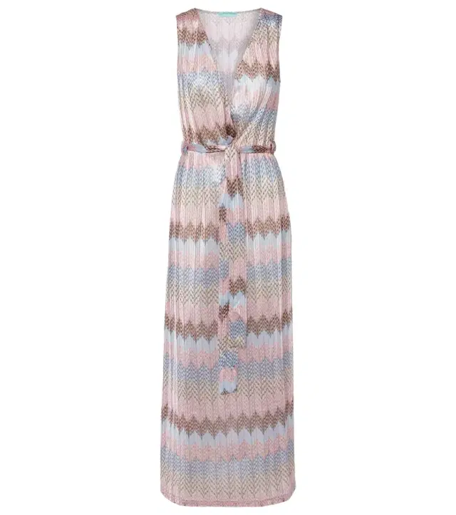 Bria belted knitted maxi dress