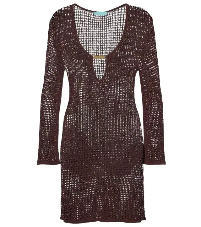 Melissa Odabash Ellis keyhole scalloped minidress