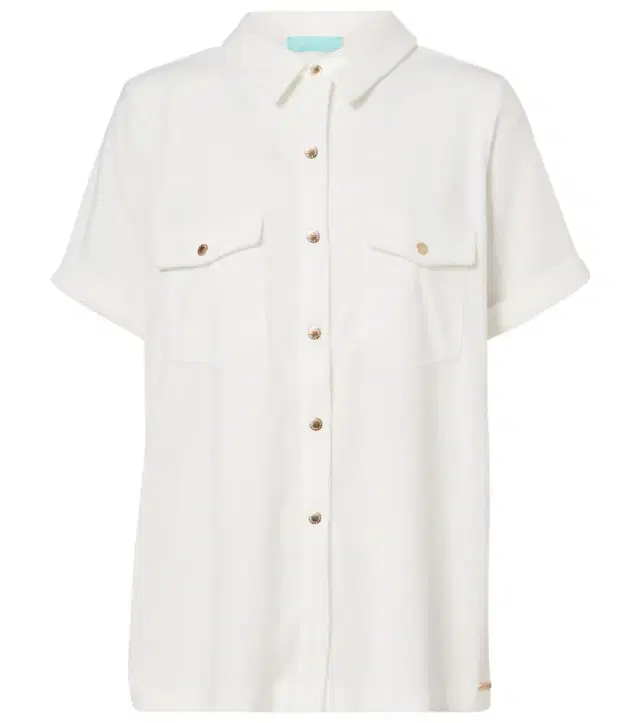 Melissa Odabash Tori cotton-blend shirt
