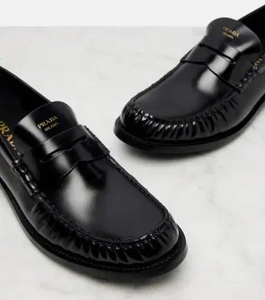 Prada Leather penny loafers | Thumbnail 2