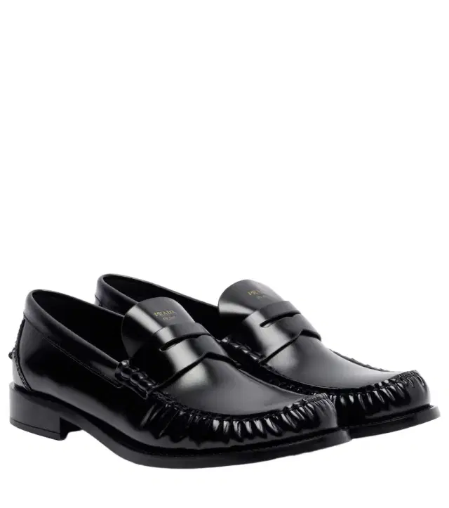 Prada Leather penny loafers