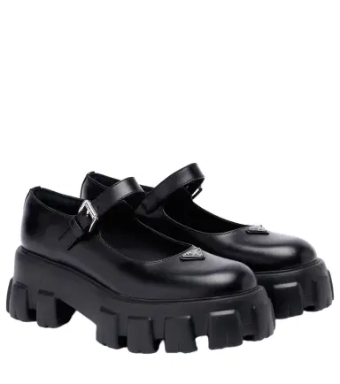 Prada Monolith leather Mary Jane flats | Thumbnail 1