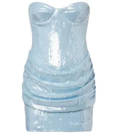 The New Arrivals Ilkyaz Ozel Pamela sequined draped strapless minidress | Thumbnail 1