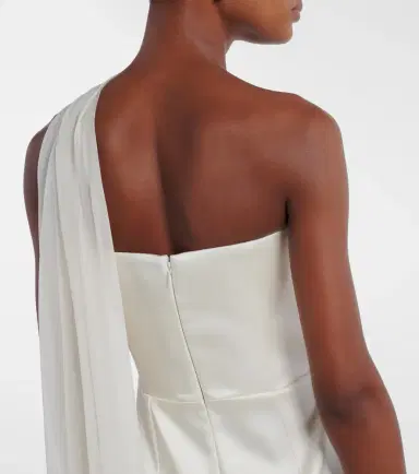 The New Arrivals Ilkyaz Ozel Julietta scarf-detail silk gown | Thumbnail 3