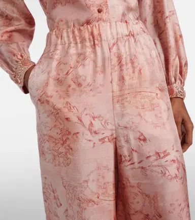 Max Mara Zirlo printed silk twill wide-leg pants | Thumbnail 3