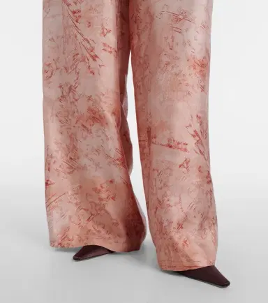 Max Mara Zirlo printed silk twill wide-leg pants | Thumbnail 4