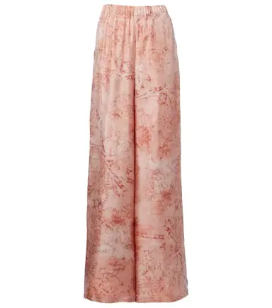 Max Mara Zirlo printed silk twill wide-leg pants | Thumbnail 1