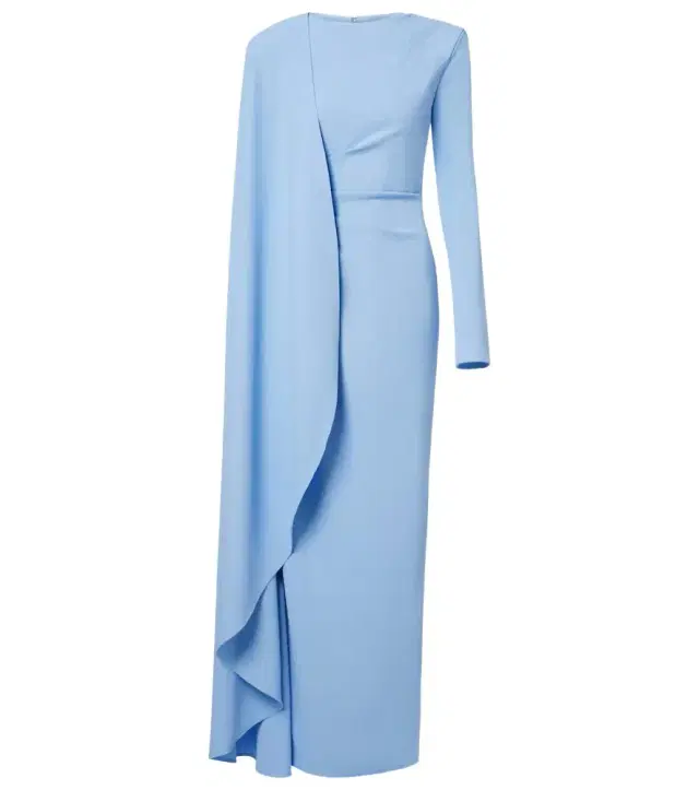 Dion caped draped gown