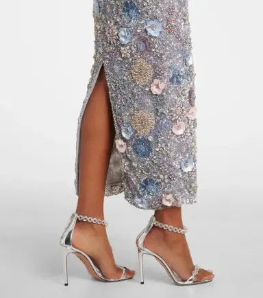 RACHEL GILBERT Embellished floral-appliqué midi dress | Thumbnail 6