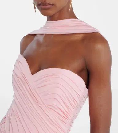 The New Arrivals Ilkyaz Ozel Amanda scarf-detail draped gathered gown | Thumbnail 4