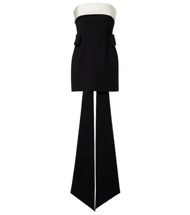 The New Arrivals Ilkyaz Ozel Lalani draped strapless minidress