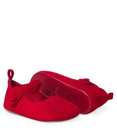 Christian Louboutin Kids Baby Love Chick suede ballet flats | Thumbnail 4