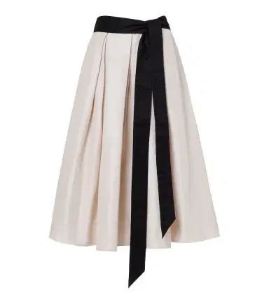 'S Max Mara 'S Max Mara Baschi pleated cotton-blend midi skirt | Thumbnail 1
