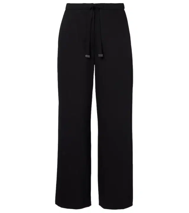 Argenta virgin wool crêpe wide-leg pants Argenta virgin wool crêpe wide-leg pants