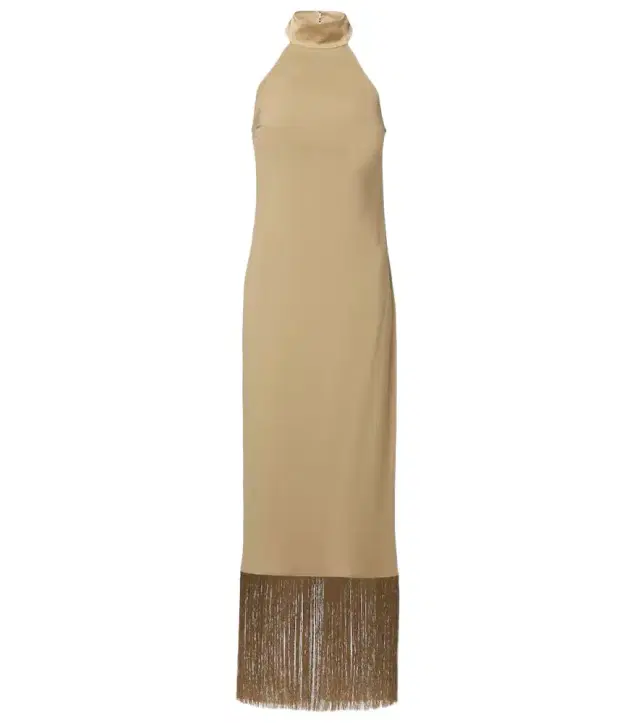Taller Marmo Berlin fringed crêpe cady gown
