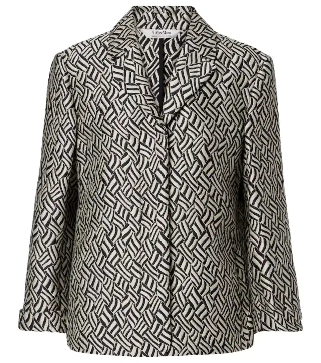 'S Max Mara Lira cotton-blend jacquard blazer
