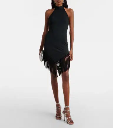 Taller Marmo Ares fringed jersey minidress | Thumbnail 3