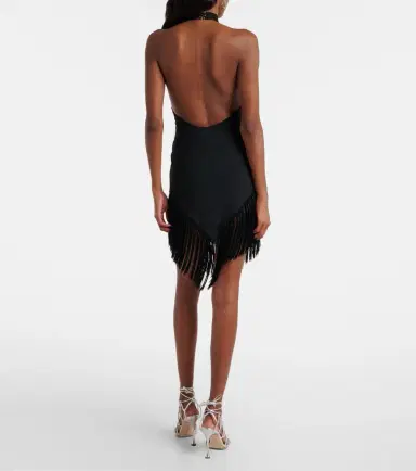 Taller Marmo Ares fringed jersey minidress | Thumbnail 4