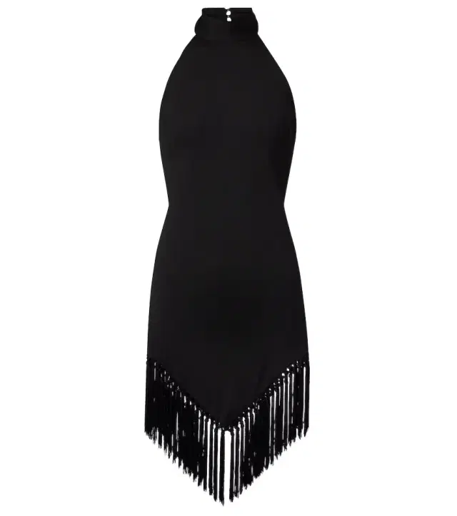 Ares fringed jersey minidress