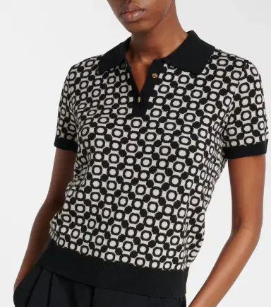 'S Max Mara Medera wool jacquard polo sweater | Thumbnail 5