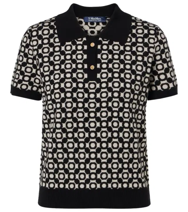 'S Max Mara Medera wool jacquard polo sweater