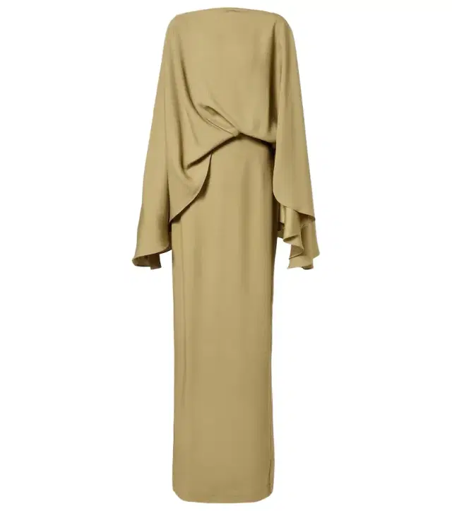 Eolia draped crêpe cady gown