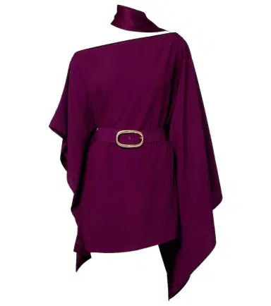 Taller Marmo Taylor belted one-shoulder kaftan | Thumbnail 1