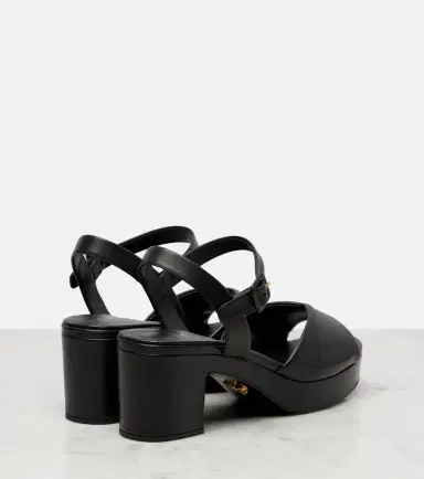 Prada Leather platform sandals | Thumbnail 4 Prada Leather platform sandals | Thumbnail 4