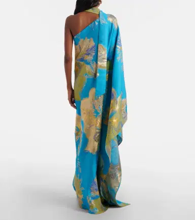 Taller Marmo Hardison Bloom floral satin kaftan | Thumbnail 4 Taller Marmo Hardison Bloom floral satin kaftan | Thumbnail 4