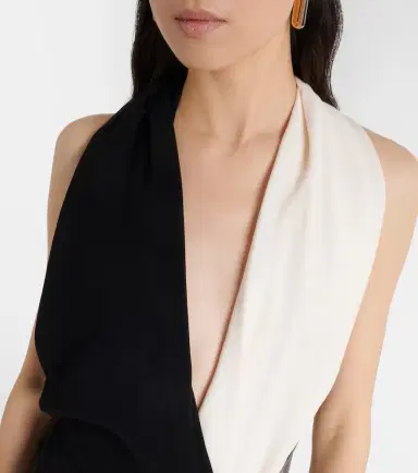 Proenza Schouler Elsa draped crêpe midi dress | Thumbnail 6