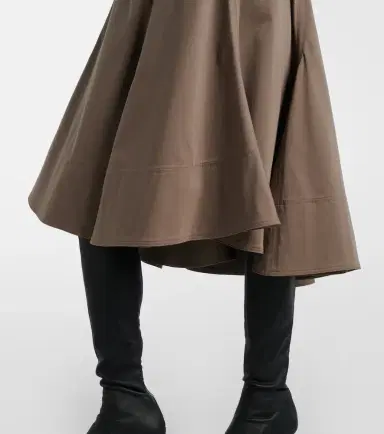 Proenza Schouler Janan cotton-blend sateen midi skirt | Thumbnail 2