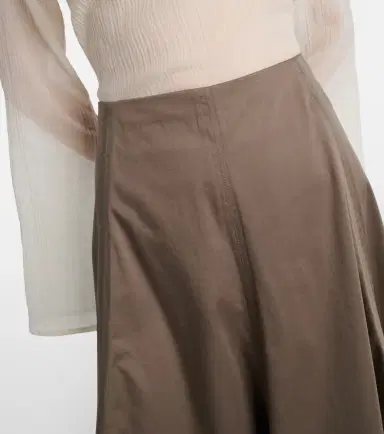 Proenza Schouler Janan cotton-blend sateen midi skirt | Thumbnail 6