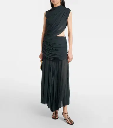 Proenza Schouler Irma cutout draped jersey midi dress | Thumbnail 2