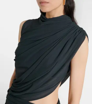 Proenza Schouler Irma cutout draped jersey midi dress | Thumbnail 4