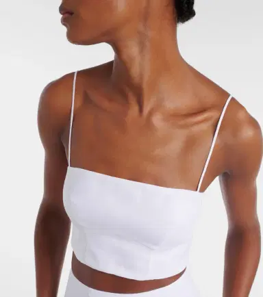 Gabriela Hearst Blazie linen crop top | Thumbnail 2