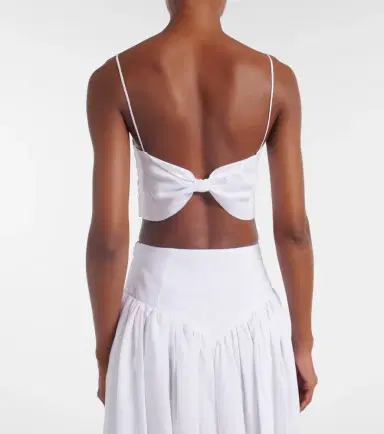 Gabriela Hearst Blazie linen crop top | Thumbnail 4