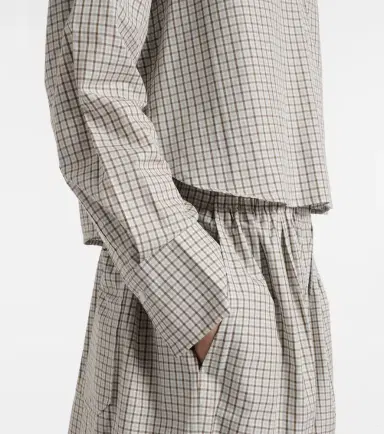 Proenza Schouler White Label Olive checked cotton shirt | Thumbnail 2