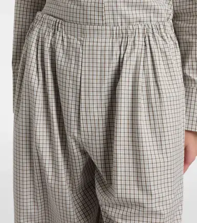 Proenza Schouler White Label Meadow checked cotton wide-leg pants | Thumbnail 2 Proenza Schouler White Label Meadow checked cotton wide-leg pants | Thumbnail 2