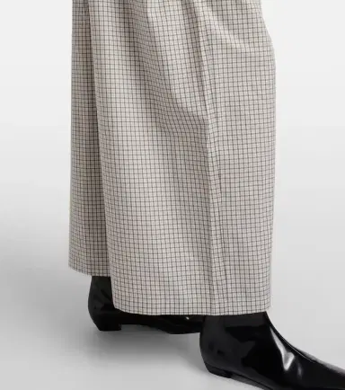 Proenza Schouler White Label Meadow checked cotton wide-leg pants | Thumbnail 5 Proenza Schouler White Label Meadow checked cotton wide-leg pants | Thumbnail 5