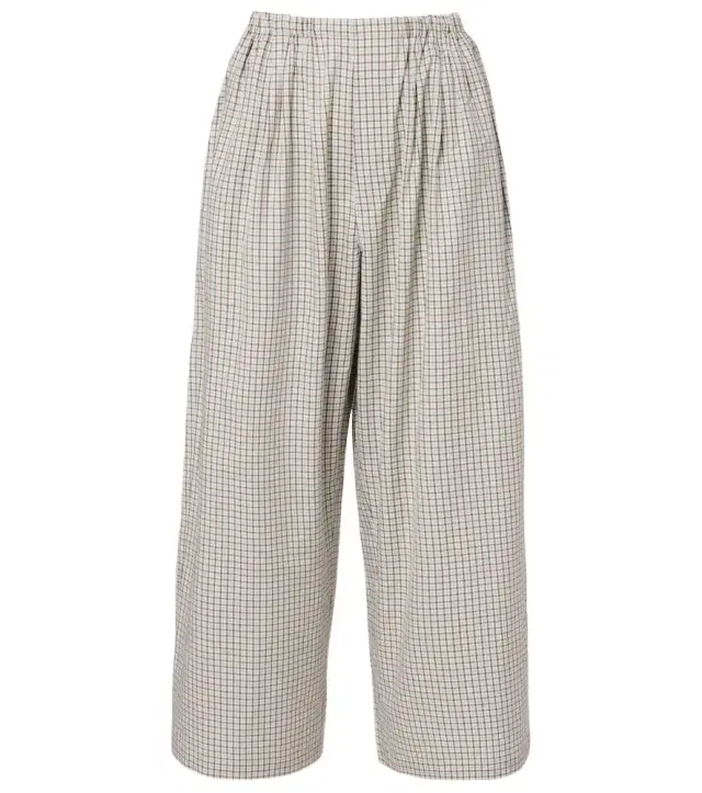 Proenza Schouler White Label Meadow checked cotton wide-leg pants