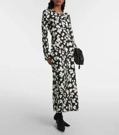 Proenza Schouler White Label Waverly twill midi dress | Thumbnail 2 Proenza Schouler White Label Waverly twill midi dress | Thumbnail 2