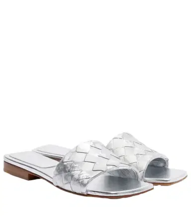 Bottega Veneta Parco Intrecciato leather mules | Thumbnail 1