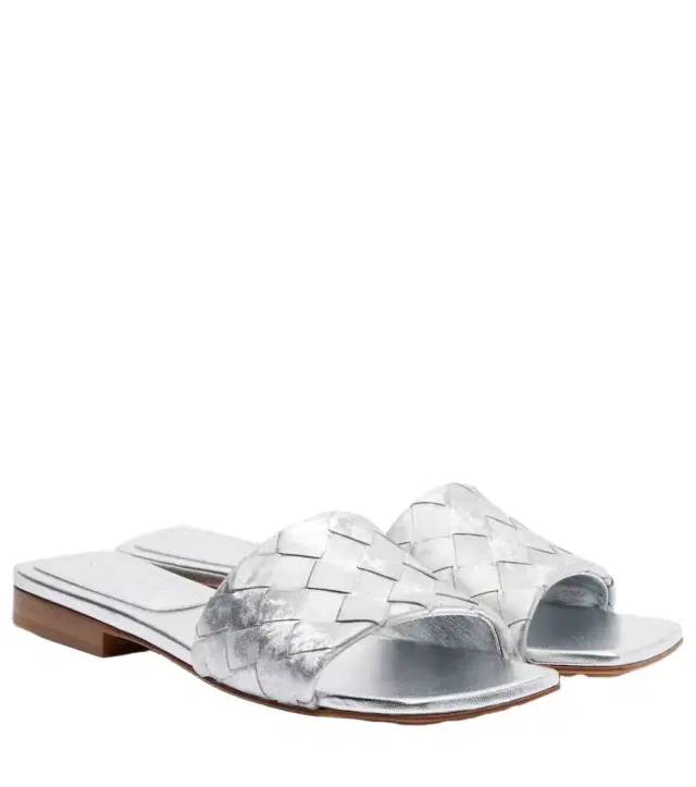 Bottega Veneta Parco Intrecciato leather mules