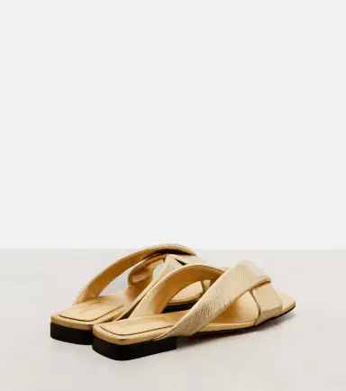 Bottega Veneta Riva metallic leather mules | Thumbnail 3