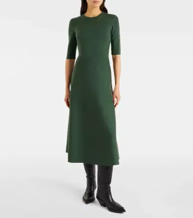 Gabriela Hearst Seymore wool, cashmere, and silk midi dress | Thumbnail 3