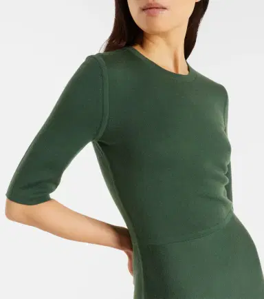 Gabriela Hearst Seymore wool, cashmere, and silk midi dress | Thumbnail 4