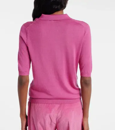 Gabriela Hearst Frank cashmere and silk polo shirt | Thumbnail 2