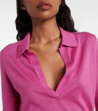 Gabriela Hearst Frank cashmere and silk polo shirt | Thumbnail 4
