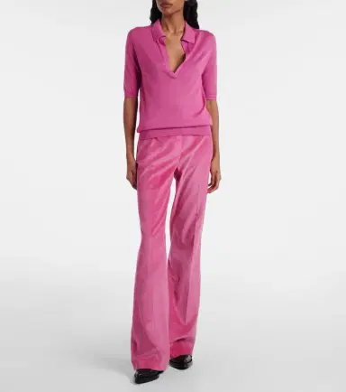 Gabriela Hearst Frank cashmere and silk polo shirt | Thumbnail 5